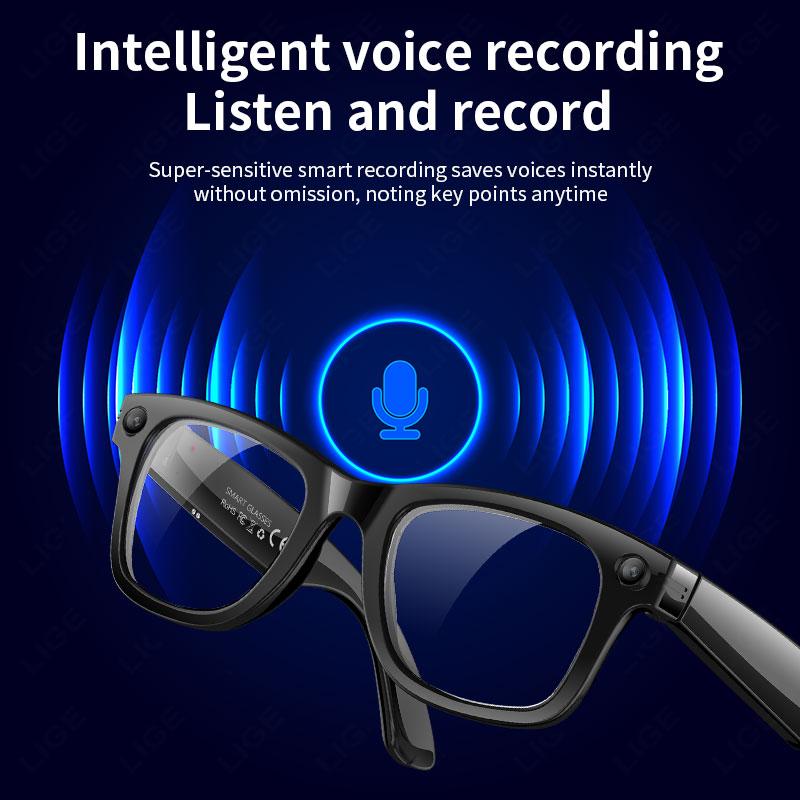 2025 New Camera Video Smart Glasses Men AI Voice Assistant Eyeglasses Translation Bluetooth Call WIFI Transmission Photo Glasses - Image 5