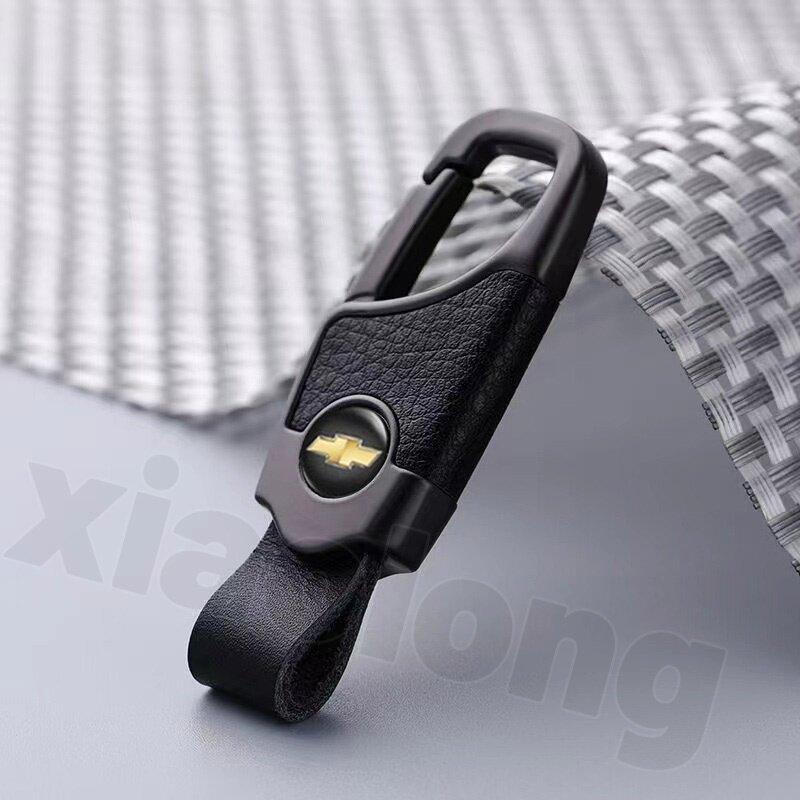 Product Introduction of sale high quality leather metal car keychain motorcycle car key holder motorcycle accessories fashion car key chain men women car gift car accessories For Chevrolet Malibu TrailBlazer Spark Cruze Aveo Suburban Captiva Optra Spin Camaro Sonic ColoradoCAR 5