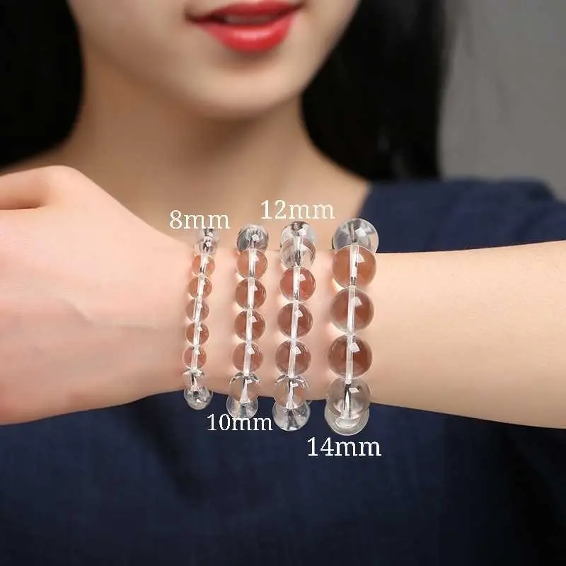 Natural Crystal Bracelet for Energy Cleansing and Wealth 5A Grade 6-14mm 7