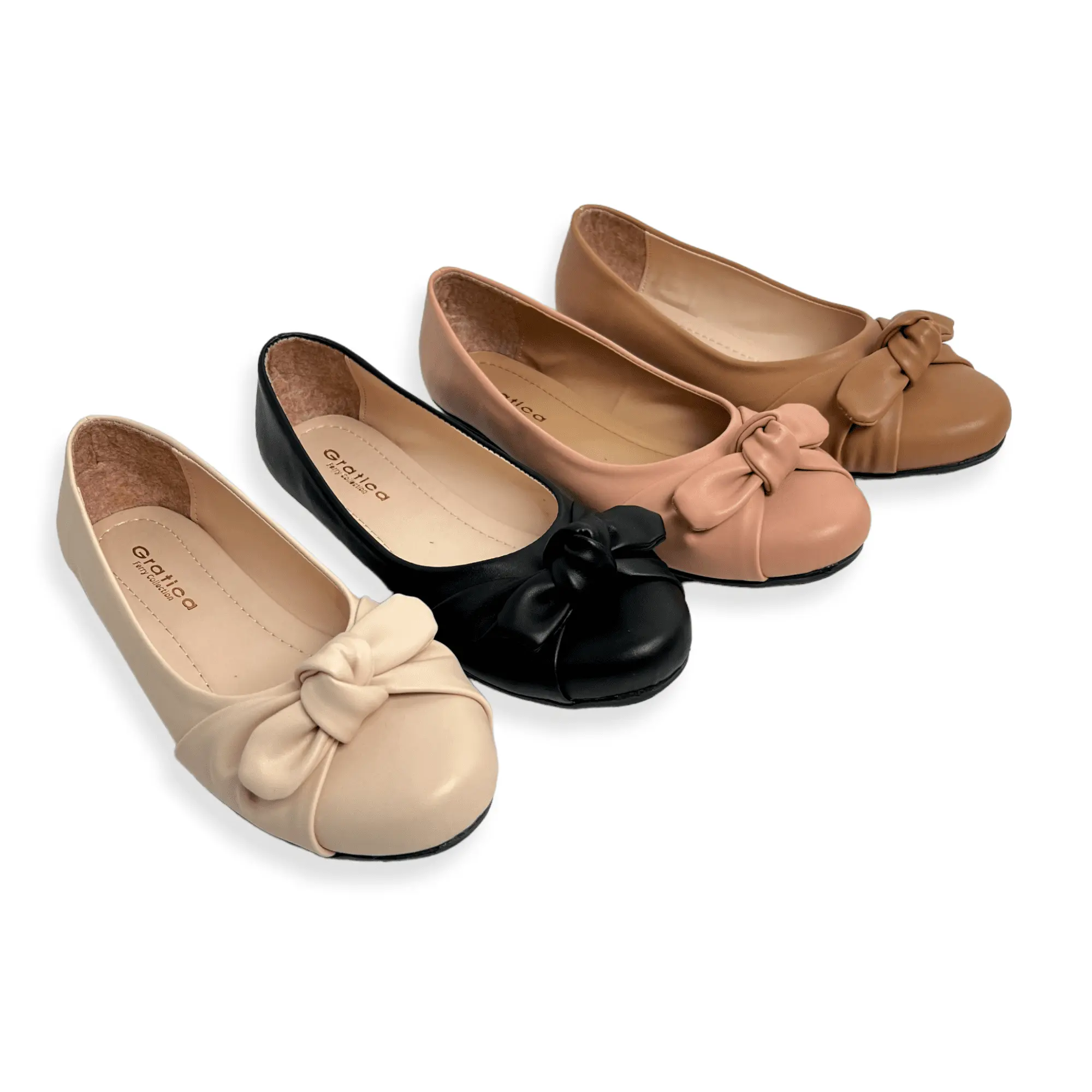 Gratica Sepatu Wanita Flat Shoes Leo AM 57 Karet Hitam