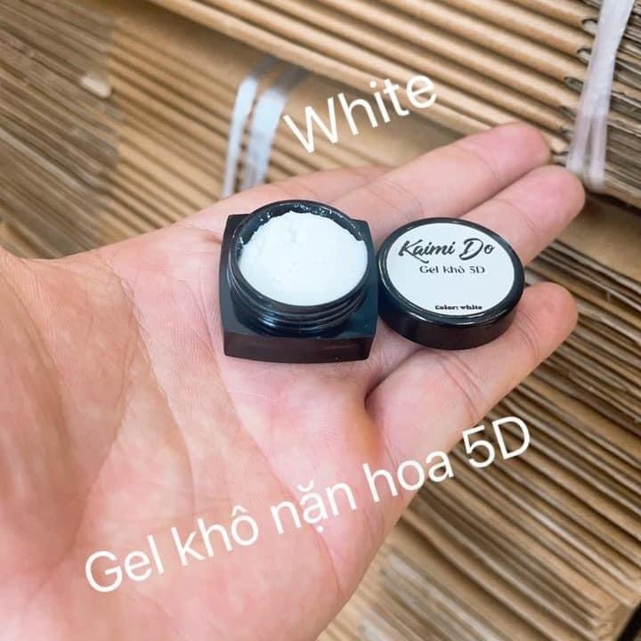 Gel khô Nặn hoa 5D , 3D siêu đặc ,đa công dụng , Tạo hình thú nổi charm nơ , nặn hoa theo ý muốn.. chất  Lì k bán bụi ,màu trắng , Dùng trong ngành nail Làm Nail hoa  nổi
