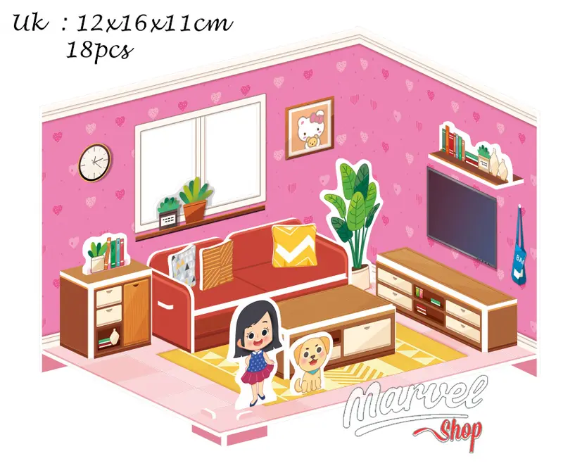 Puzzle 3D DIY bahan foam & paper little baby mainan puzzle edukasi anak 4