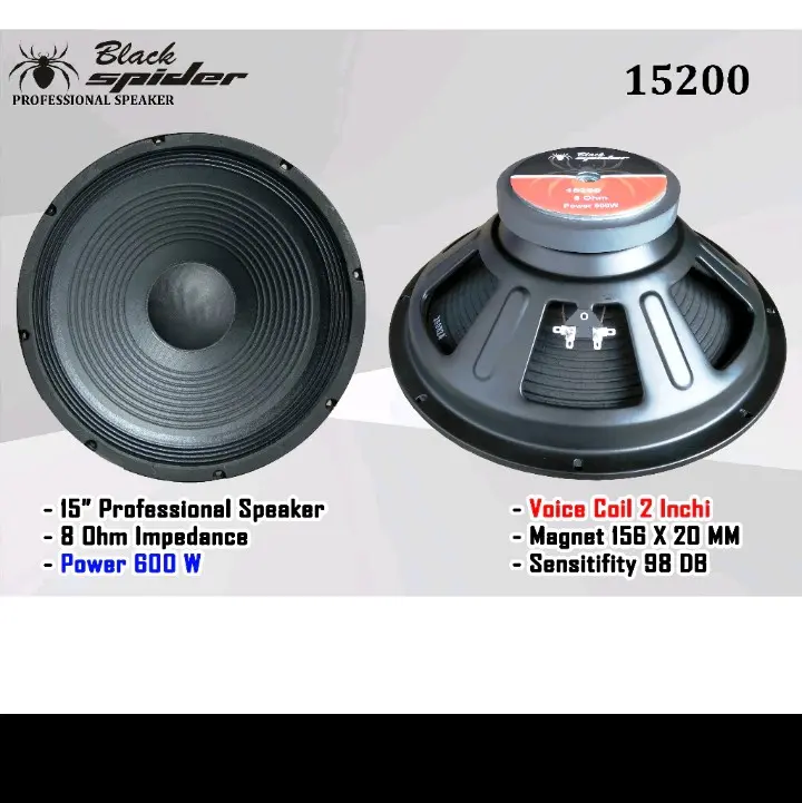 speaker 15 inch Black spider 15200 0