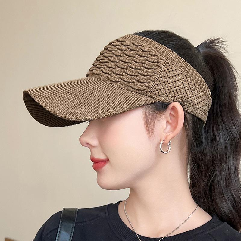 Topi Matahari Anti-UV, Musim Panas, Untuk Wanita, Topi Atas Kosong ...