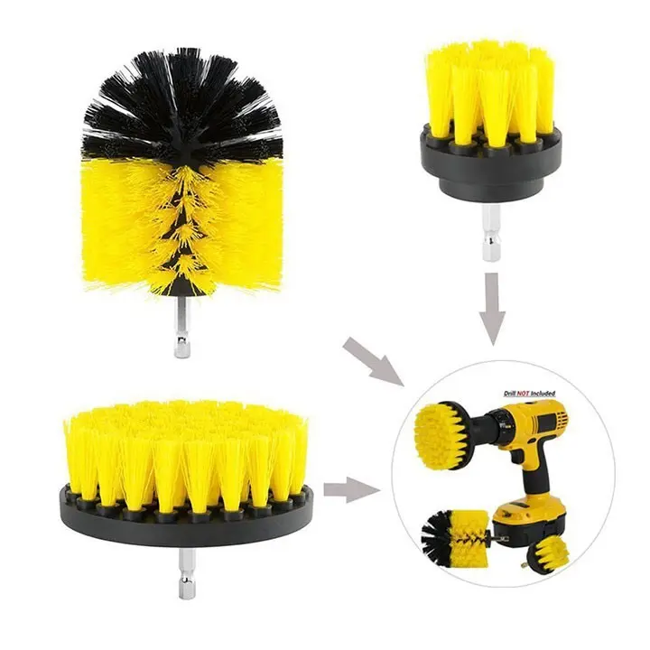 Bộ Đầu Bàn Chải Gắn Máy Khoan - Dụng Cụ Vệ Sinh Nhà Cửa Thông Minh 7