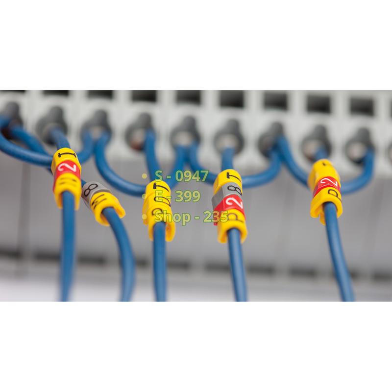 Combo 10 số đánh dấu dây bằng từ 0 đến 9 - 1 bộ 10 số, mỗi số 50 mắt - EC-2 Cable marker - Cable tag EC 2 3