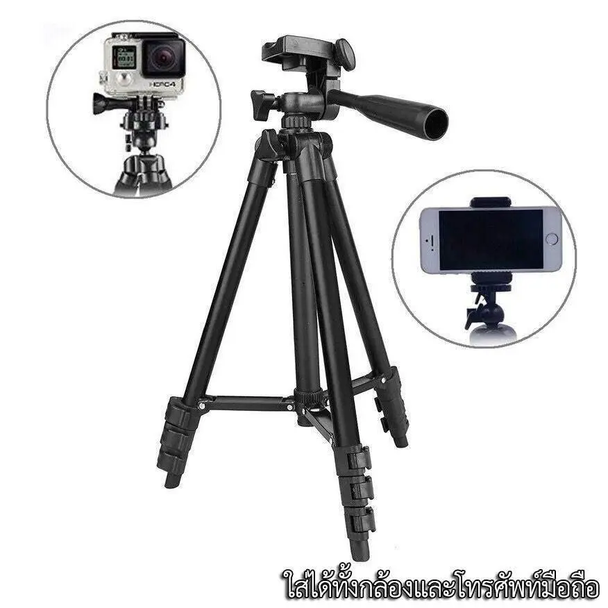 ขาตั้งแบบพกพา TF-3120 ปรับหมุนซ้าย-ขวาได้ ไลฟ์สด ขาตั้งกล้อง ขาตั้งมือถือ สีดำค่ะ พร้อมส่ง  น้ำหนักเบา ใช้งานง่าย