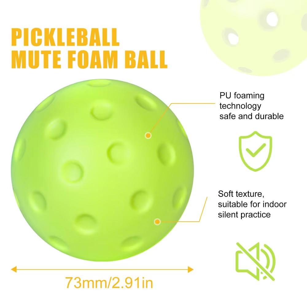 5PCS 74MM Pickle Ball Per Anti Stress Soft Untuk Semua Jenis Permukaan