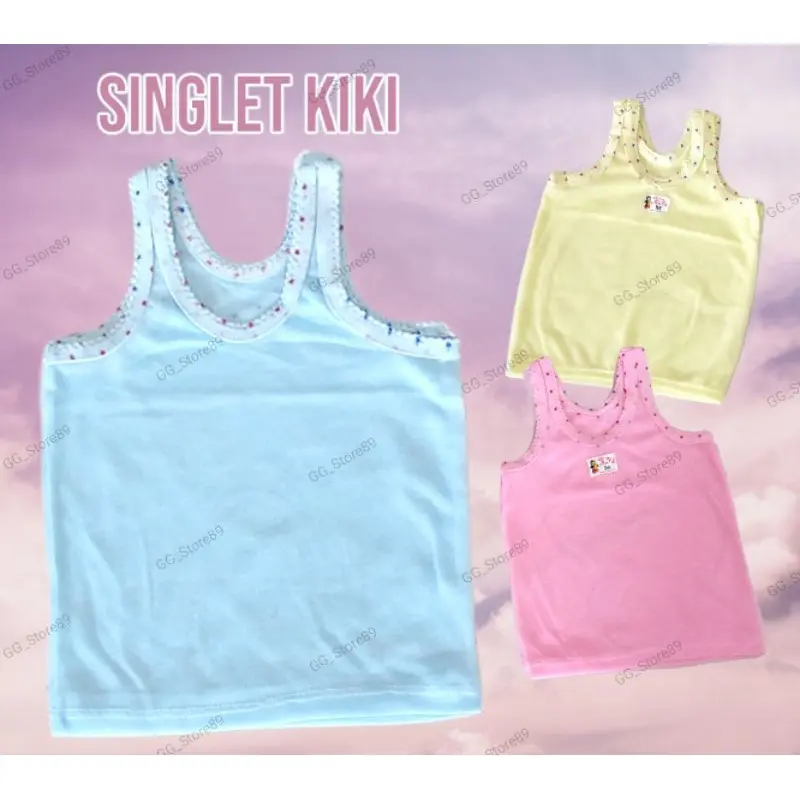 Singlet Anak kiki bintang / Kaos dalam Anak warna size S, M, L, XL, XXL(3L) ( ISI per BIJI )
