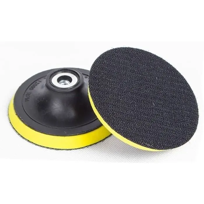 (10 PCS) TATAKAN AMPLAS 4" INCH 1PC + 10 PCS AMPLAS TEMPEL VELCRO 1