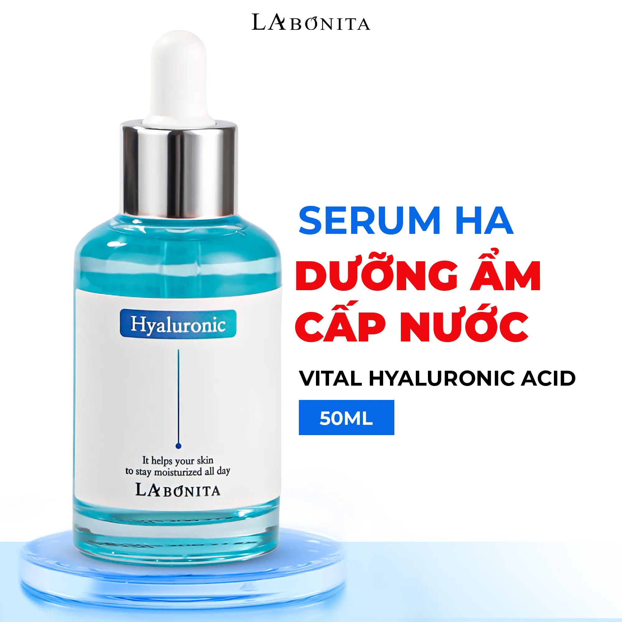 DEAL LIVESTREAM - Serum HA Dưỡng Ẩm La Bonita Vital Hyaluronic Acid Serum 50ml  Skincare Cấp Ẩm Dưỡng Ẩm Da khô chống lão hóa