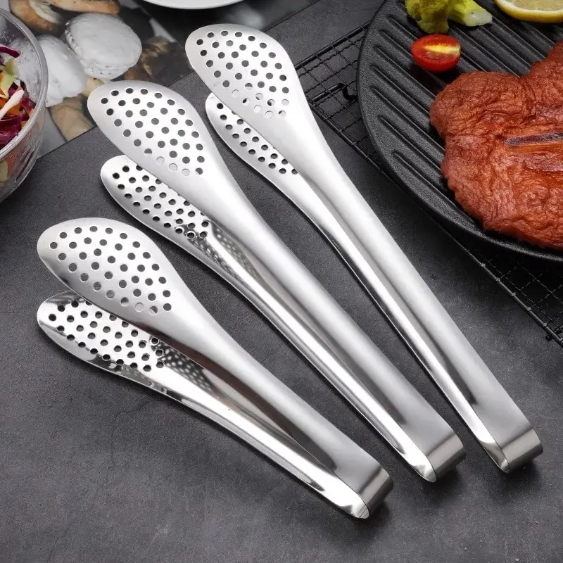Penjepit Makanan Lubang Stainless Steel /capitan bolong Jepit Lubang kitchenware