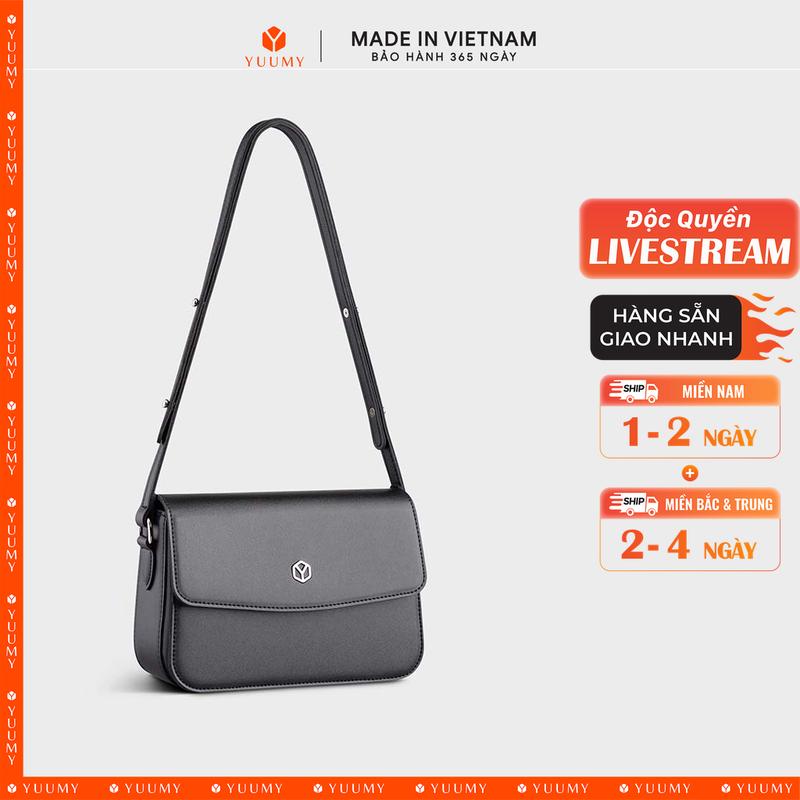 (Độc Quyền Livestream) Túi Yuumy (Thời trang nữ nắp gập khóa nam châm size 21 - Túi đeo chéo da Seasand YN175)