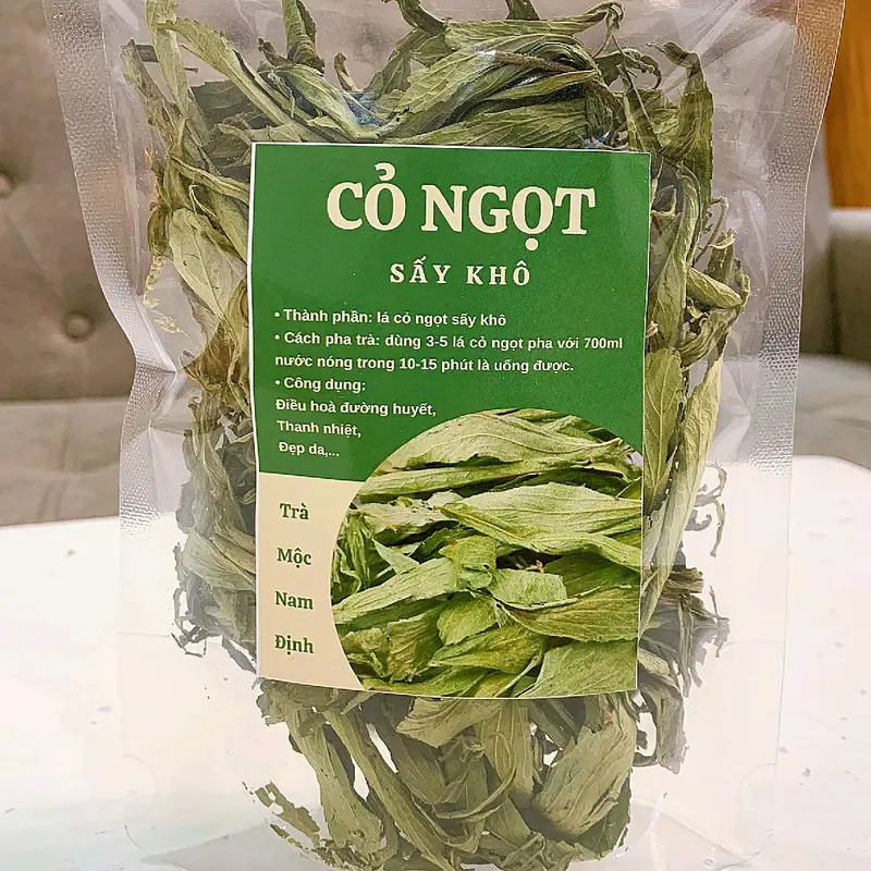 Lá Cỏ Ngọt Sấy Khô - Hàng đẹp nguyên lá - Túi 100g - 200g - 500g Nước Trà Tea Chè Trà 1