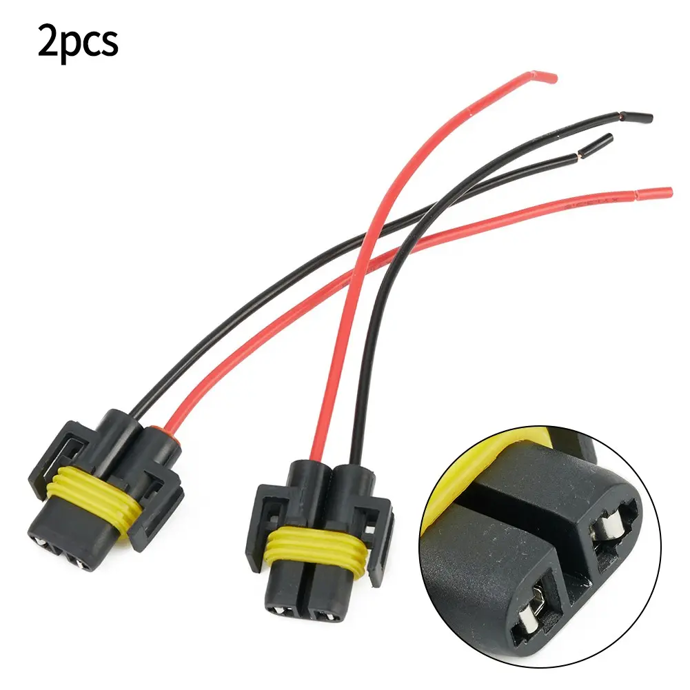 2pcs H11 H8 Female Connector Adapter Wiring Harness Socket  Fog Light