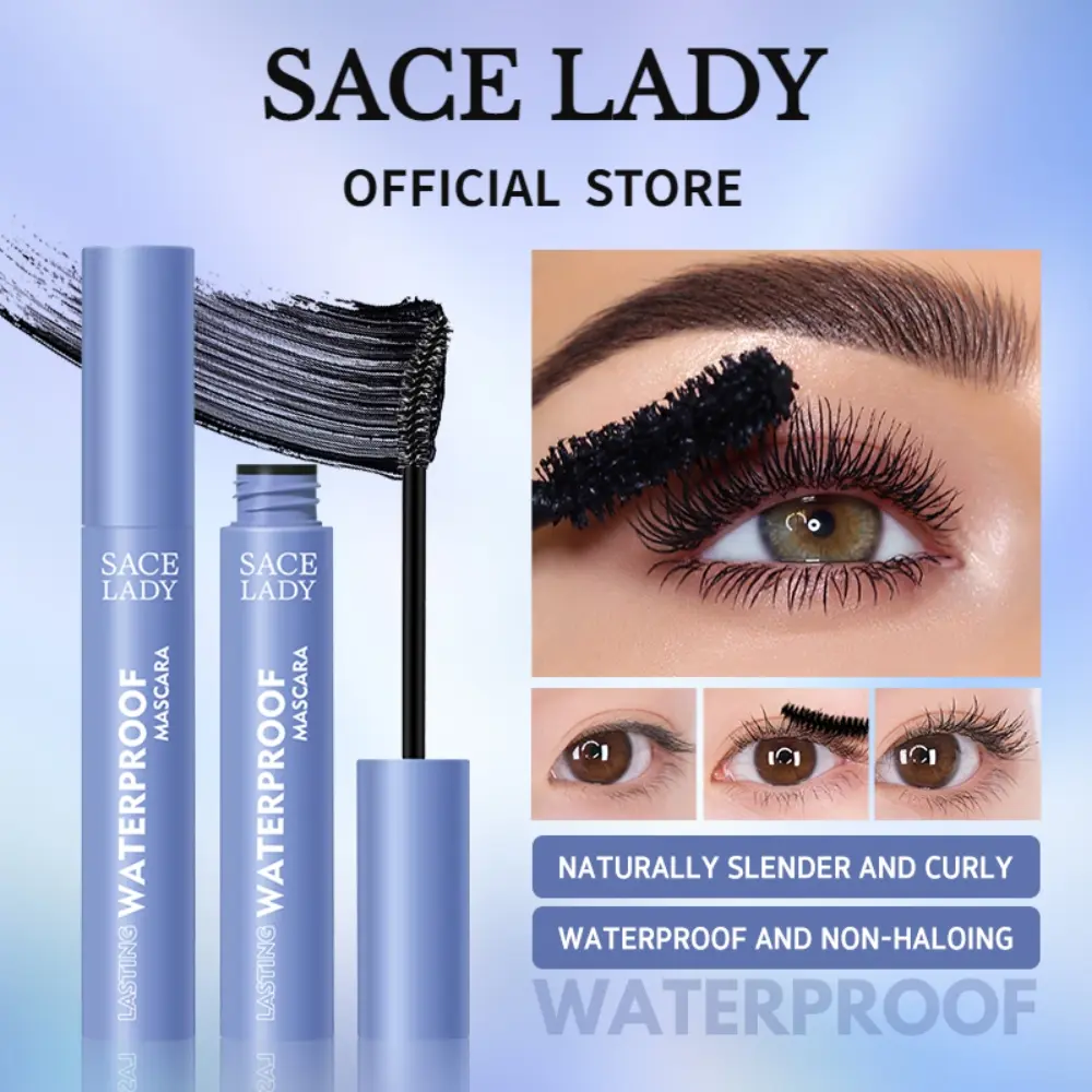 Mascara Lâu Trôi, SACE LADY, Không Thấm Nước, Lông Mi Dày, Siêu Volumizing Và Uốn Cong, Chống Nhòe, Thích Hợp Để Trang Điểm Mắt