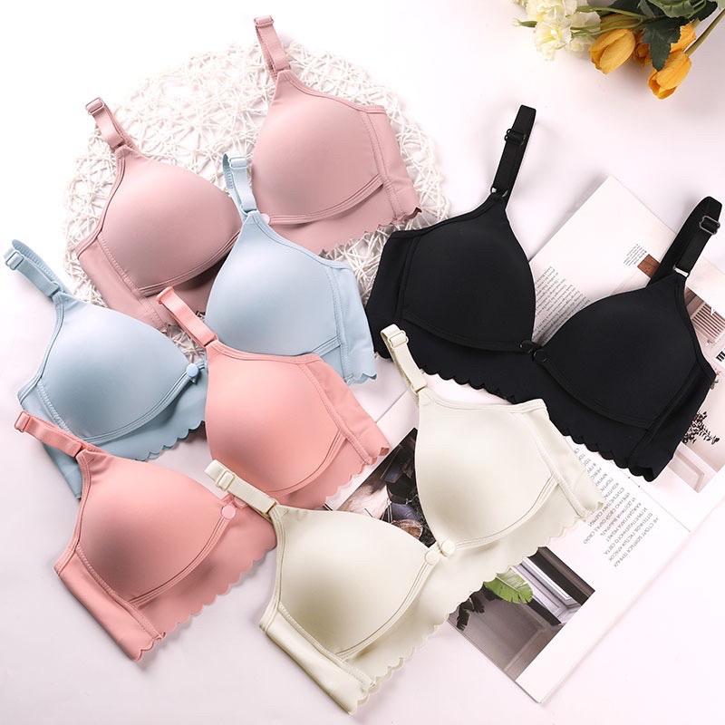 Áo lót ngực bầu 2mama cho bé bú chất liệu su non viền sóng mềm mại nâng ngực quyến rũ V185