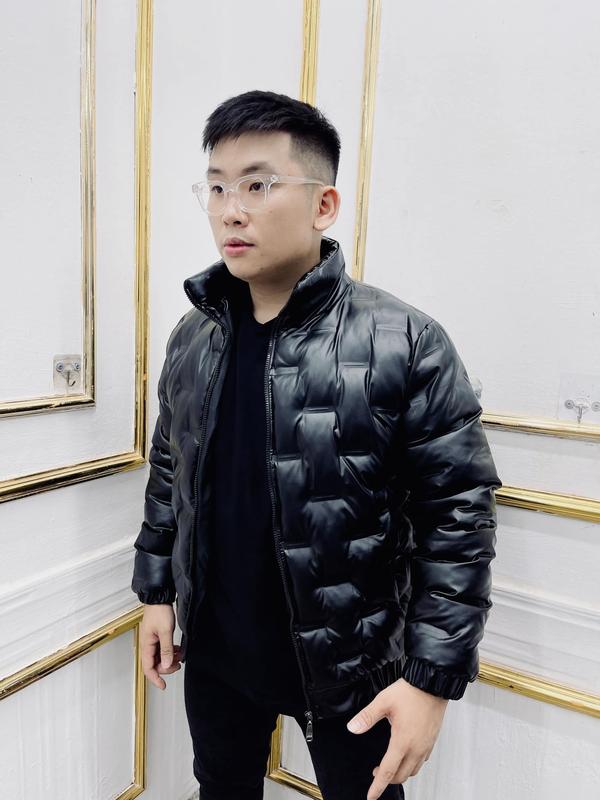 Áo phao C11 đen nhám cổ trơn vân in nhiệt cao cấp có Bigsize từ 40kg đến 110kg dyminic.