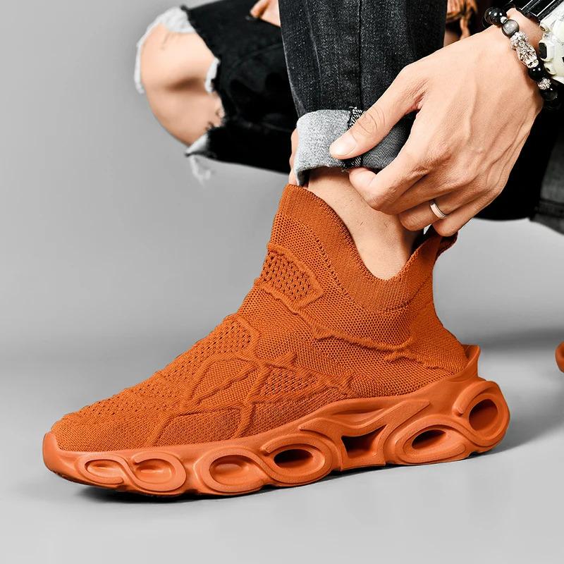 Custom Blade Sole Super SoftCasual Sock Sneakers Blank Mesh Hoogte Toenemende Sport Wandelen Hardloopschoenen voor Heren Trainers Schoenen Sportschoenen Hardloper_voghion.com