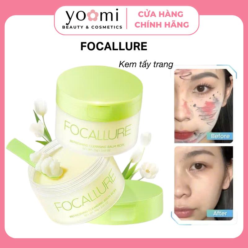 Kem Sáp Tẩy Trang Focallure Làm Sạch Sâu Bụi Bẩn Dưới Da, Tẩy Trang Cho Da Nhạy Cảm Chiết Xuất Thực Vật Dưỡng Ẩm Da 75ml Cosmetic Nữ Mỹ Phẩm
