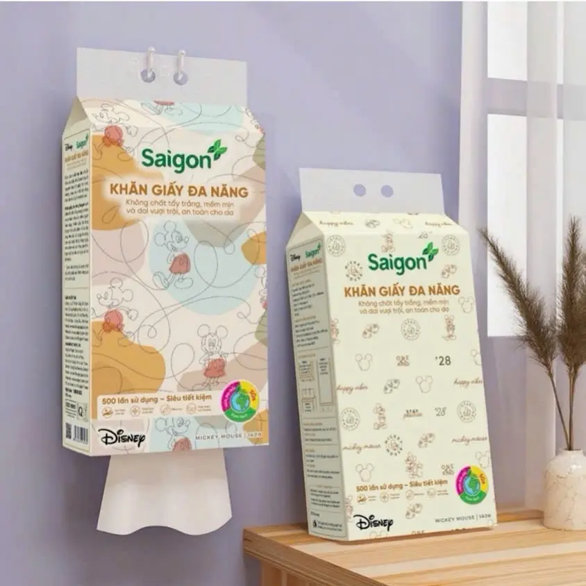 Khăn Giấy Rút Sài Gòn Đa Năng 500 Tờ An Toàn Cho Gia Đình