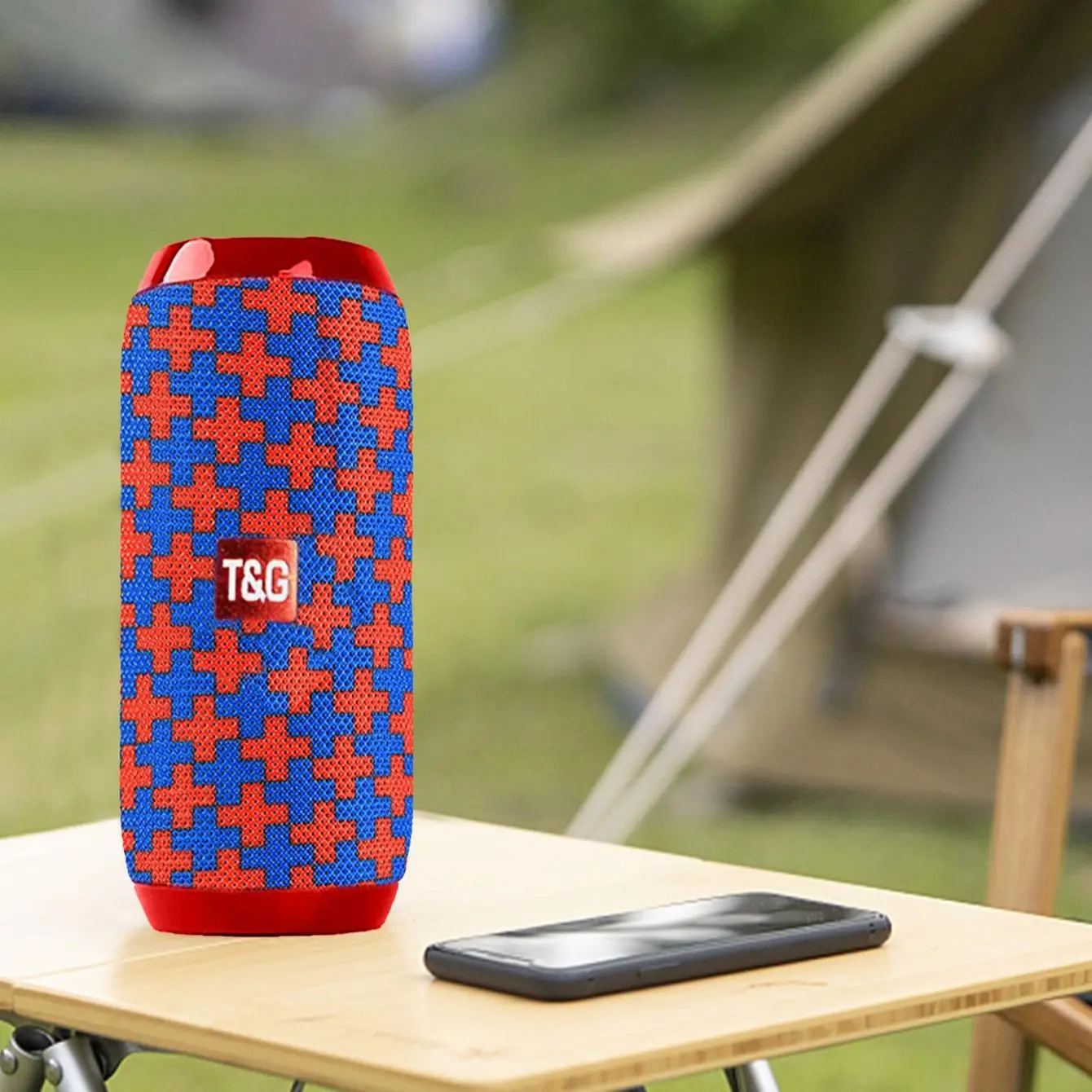 T&G Portable Wireless Speaker, USB Rechargeable TWS Portable Speaker, Waterproof Unlimited BT Speaker for Hiking Camping Travel