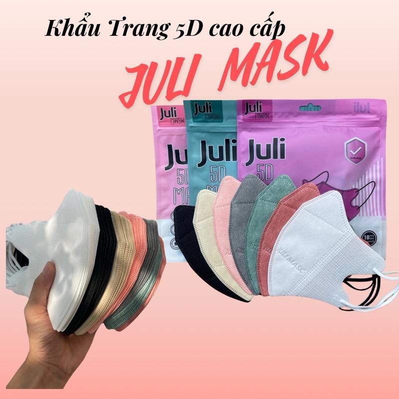 Mua 100 tặng 20 chiếc Khẩu trang 5D Juli Mask kháng khuẩn,màu trendy Phụ Kiện Accessories