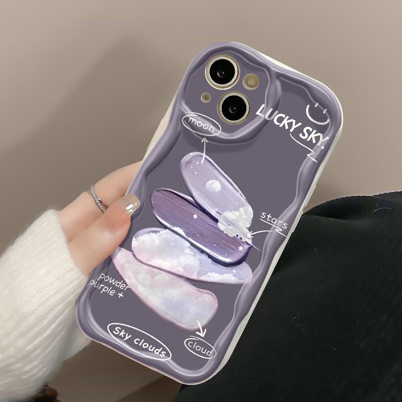 Casing Hp OPPO A58 4G A78 4G Case pola langit HP berbintang casing ponsel bungkus softcase penuh tekstur lembut kesing 3