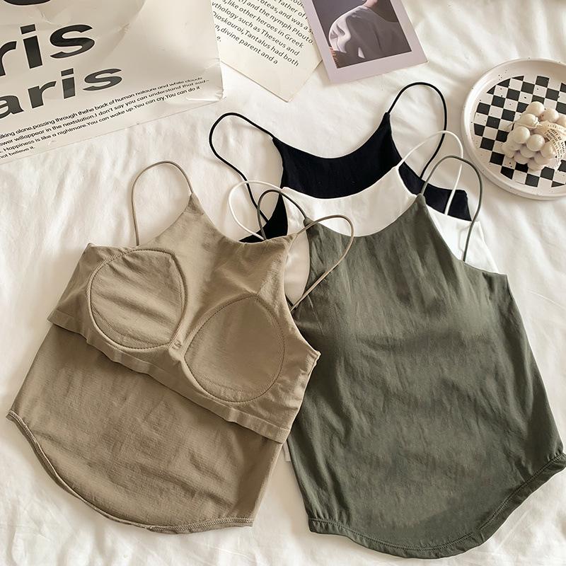 Product Introduction of Áo Vest Không Dây Hở Lưng, Màu Trơn Có Đệm Ngực, Áo Ống Ôm Sát Áo Sơ Mi Cơ Sở Ngắn, Cô Gái Nóng Bỏng Dễ Thương Và Gợi Cảm 19