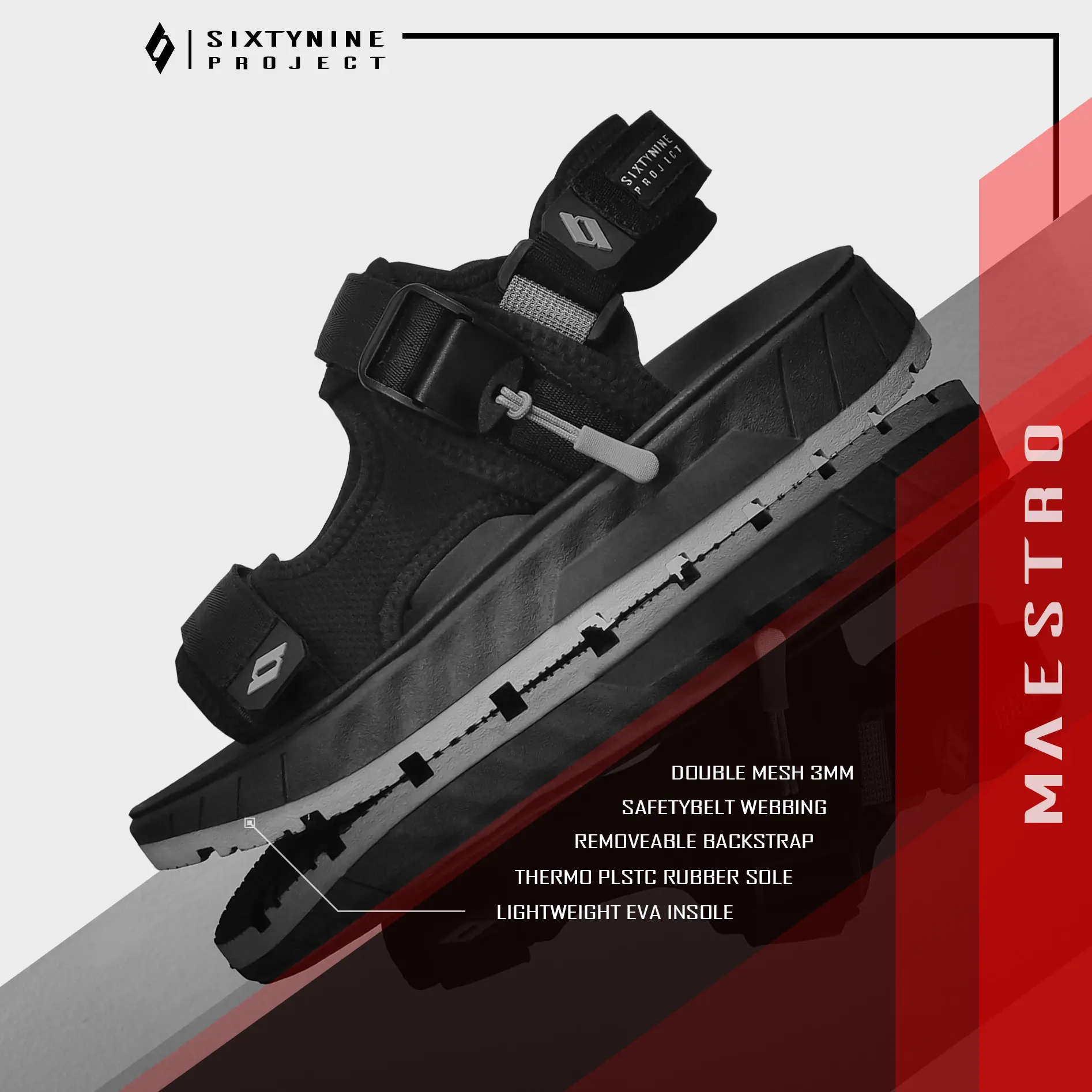 SIXTYNINE PROJECT - Maestro - Sandal Gunung Kasual Travelling Pria