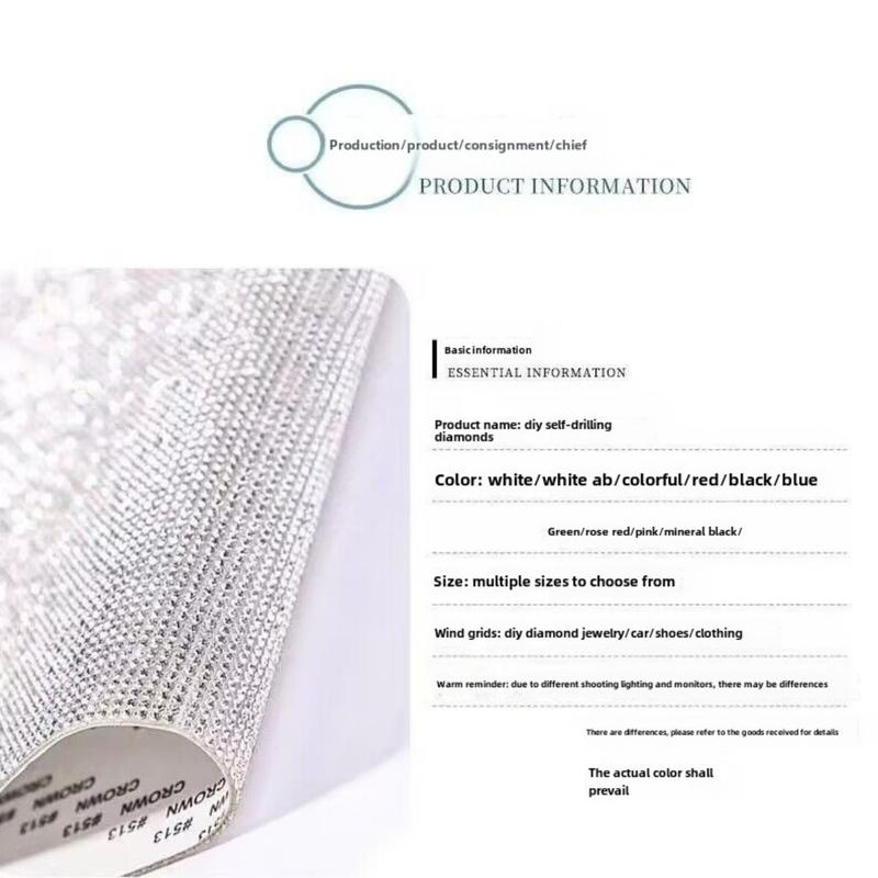 Car Rhinestone Stickers, Crystal Sparkling Diamond Stickers, DIY Diamond Back Adhesive, Cross-border Self-adhesive, Hot Selling Rhinestone Accessories 7