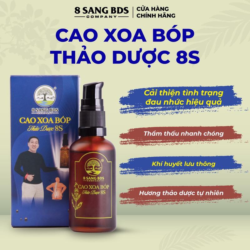 Set 3 Chai (Tặng 1 chai) Cao Xoa Bóp Thảo Dược 8S 4