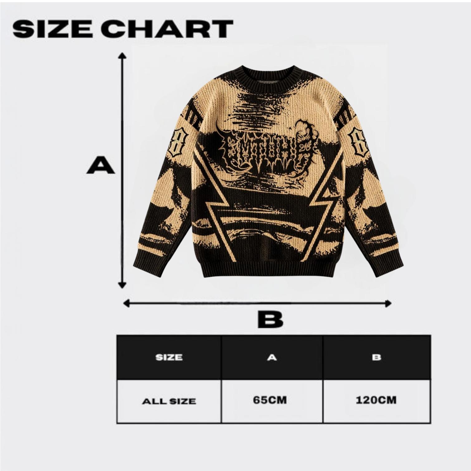 Pusat Rajut Premium SWEATER RAJUT ARTISTIK UNIK M2H88 Swearter Rajut Premium Tebal Umisex Oversize Fit – LD 120cm | Panjang 65cm Rajut Bandung Store Cardigan Knitwear Kekinian Fashion Murah Wanita Atasan Baju