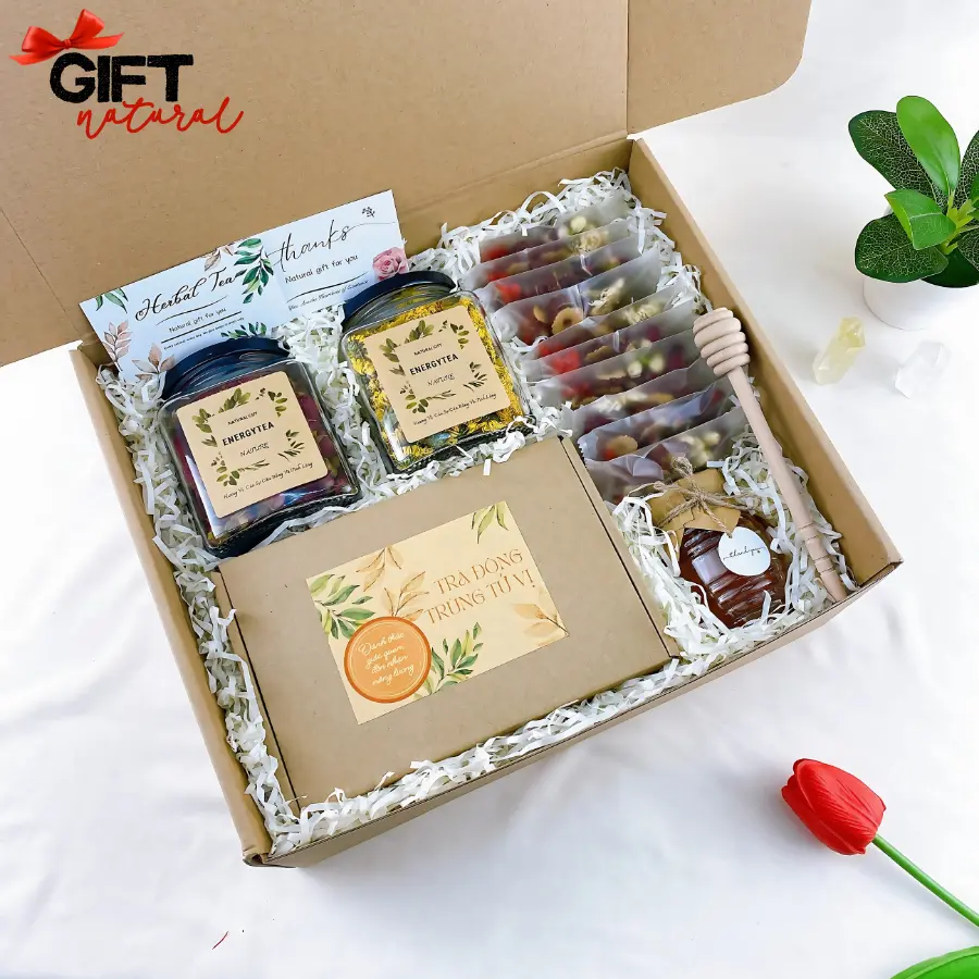 Set Quà Tặng Trà Hoa Thảo Mộc NATURAL GIFT - Quà Tặng Mẹ, Cô Giáo Ý Nghĩa, Quà Sinh Nhật Bạn Bè
