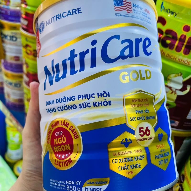 Sữa bột Nutricare Glucare Gold/Bone/GluCare tăng cường hỗ trợ sức khỏe dinh dưỡng cho người lớn (Lon 850g) 7