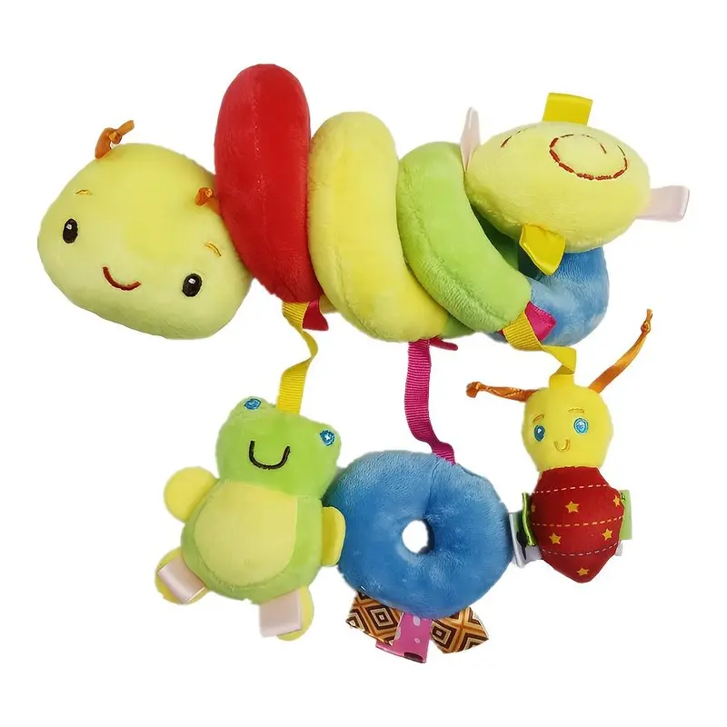 Spiral Plush Caterpillar Design Car Seat Toy, Cute Hanging Stroller Toy, Baby Car Seat Hanging Toy, Baby Toys, Car Seat Accessories 5