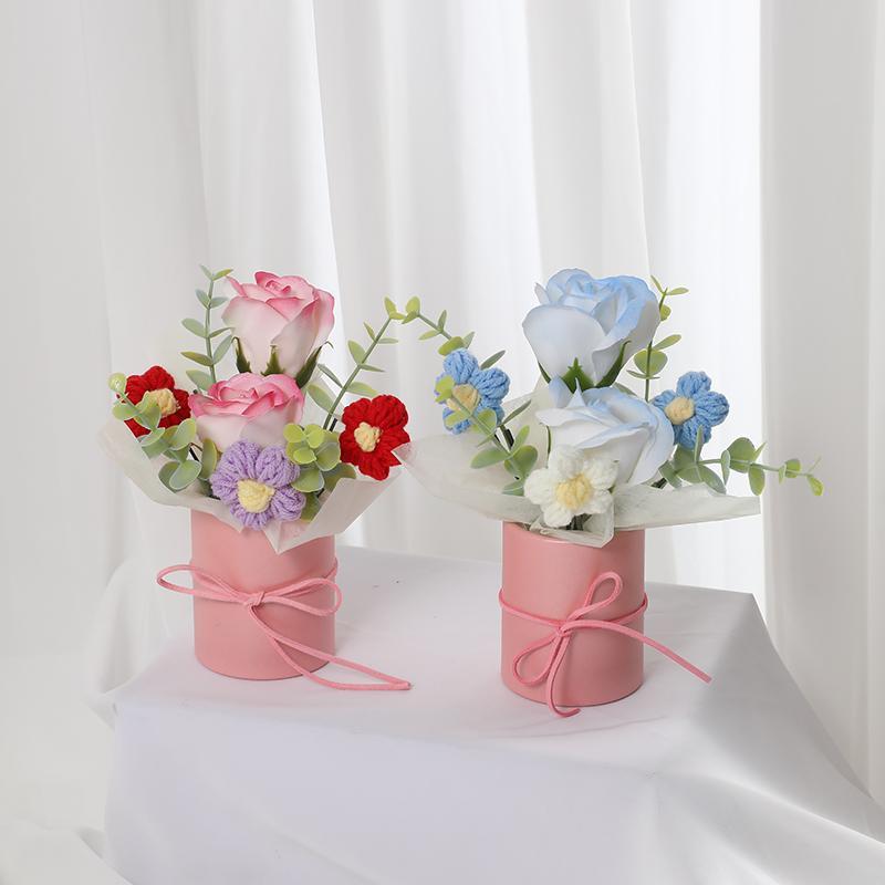 Artificial Flower Bouquet, 1 Count Faux Flower Bouquet with Gift Bag, Decoration Supplies for Home Living Room Bedroom 3