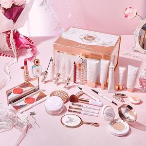 22Pcs/ Set Makeup Sets Included Long Lasting Lipsticks BB Cream Concealer Comestics Mushroom Puff Loose Pwder Highlight Blush Cosmetic