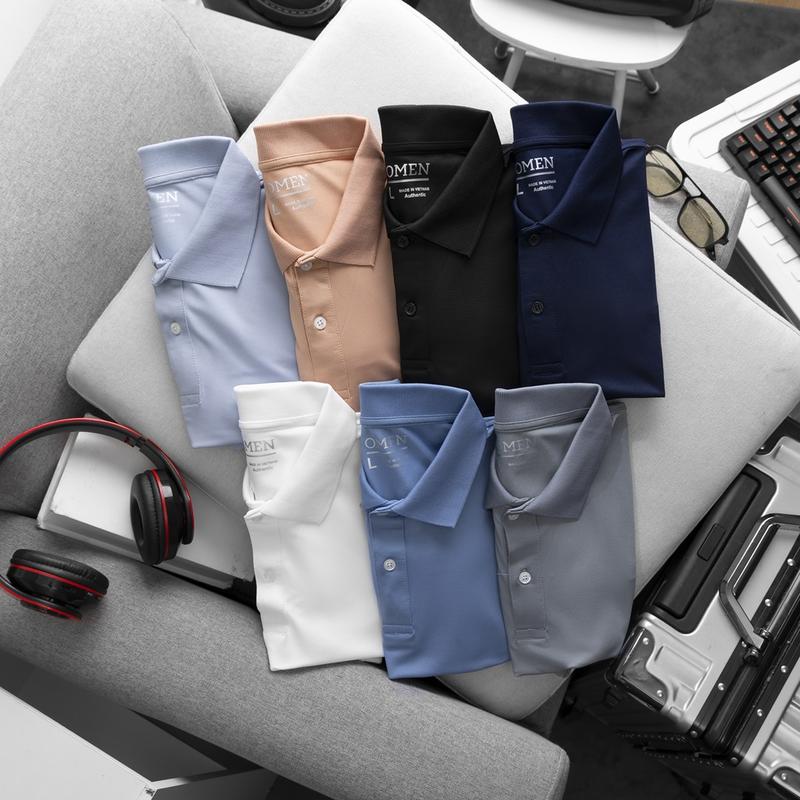 Áo thun nam Omen KV OMP1 basic vải thun cá sấu poly cao cấp