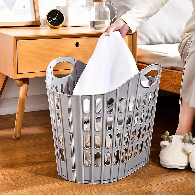 Product Introduction of Foldable Laundry Basket, Portable Clothes Storage Basket, Durable Clothes Storage Basket for Home Bathroom, Organiser 7