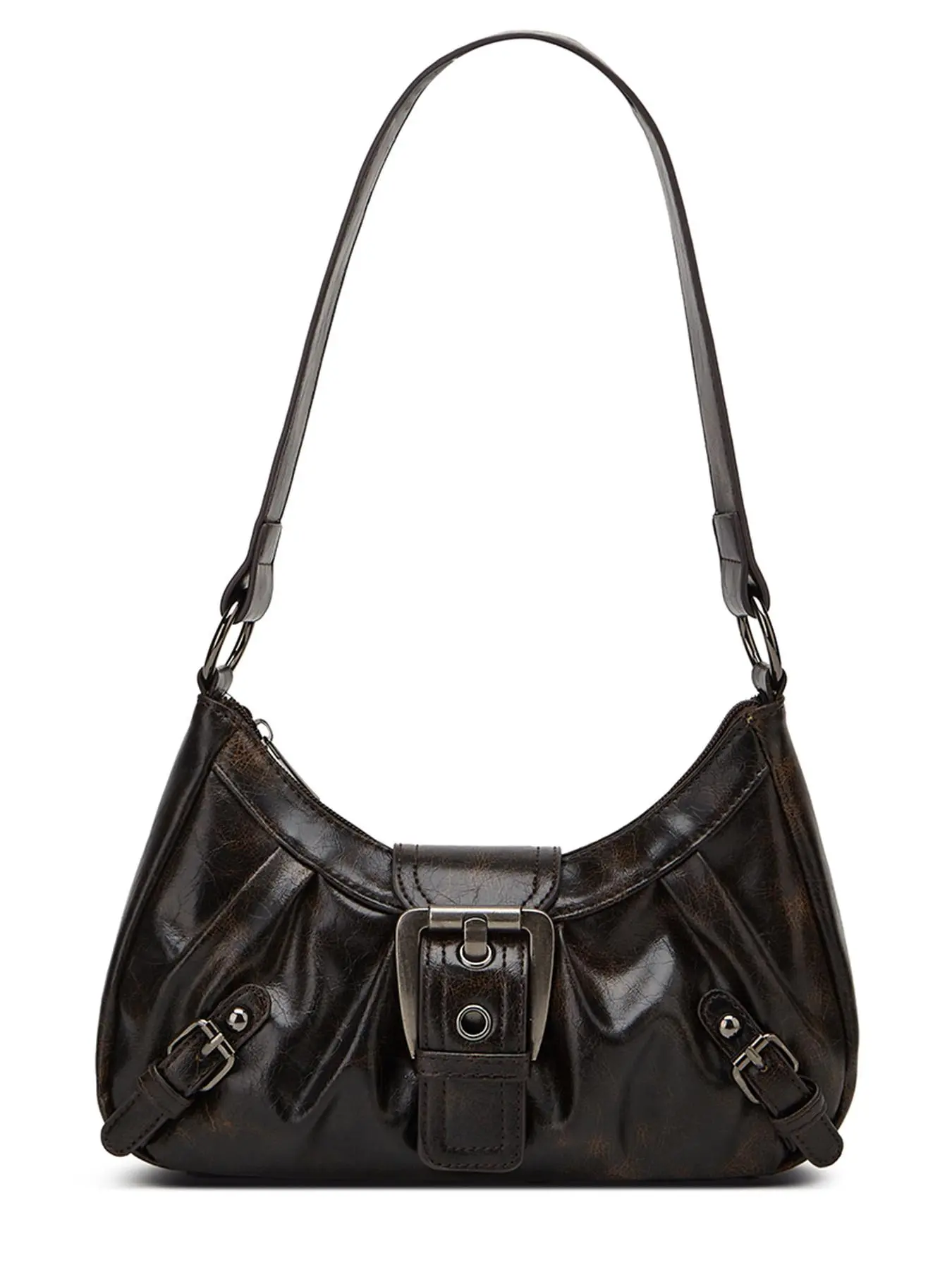 Women's Fashionable Solid Color Shoulder Bag, Stylish Vintage Style Shoulder Bag for Work & Daily Use, Y2K Trend Underarm Bag for Party & Club Events