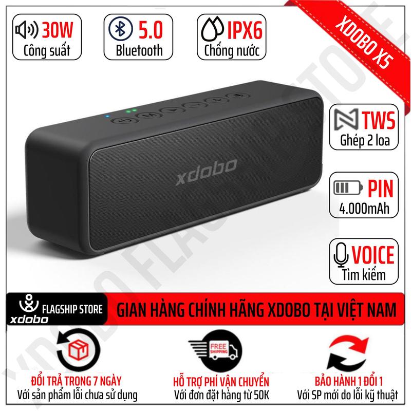 Loa Bluetooth Xdobo X5 30W Siêu Trầm Hay hơn Tronsmart T2 Plus Vivan VS20 Bản nâng cấp của Xdobo Wing 2020 Try&go Mood Rainbow Draco mini
