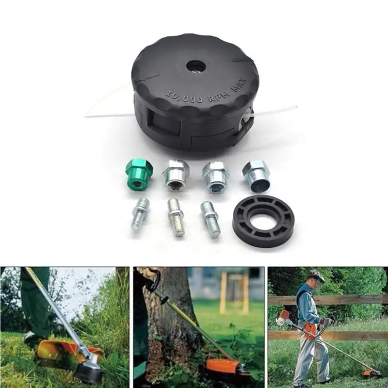 10Pcs/set Trimmer Head Kit Universal String Trimmer Head Replacement Trimmer Head Mesin Potong Rumput Aksesoris 0