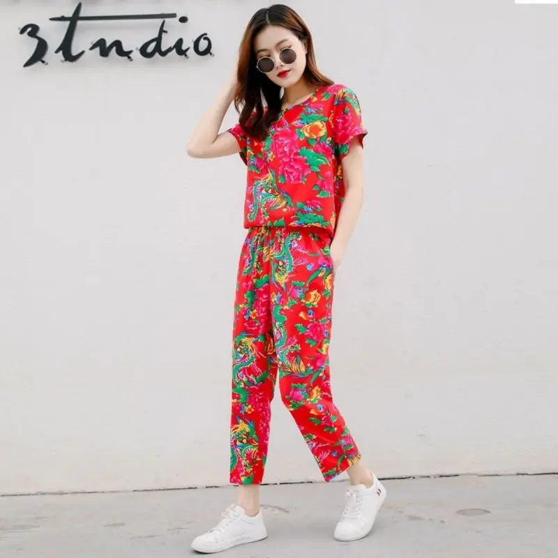 Quần Áo Vải Hoa Lớn, Quần Áo Vải Đông Bắc, Thời Trang Trung Quốc, Quần Áo Song Ca Và Khiêu Vũ Đông Bắc, Tiktok Cùng Phong Cách, Quần Hoa Lớn, Trang Phục Chị Em Vui Nhộn Và Cá Tính 0