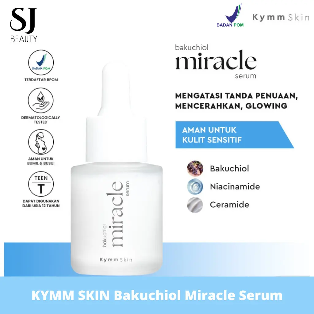 KYMM SKIN Miracle Bakuchiol Serum 20ML | Serum Mencerahkan Atasi Kulit Kusam