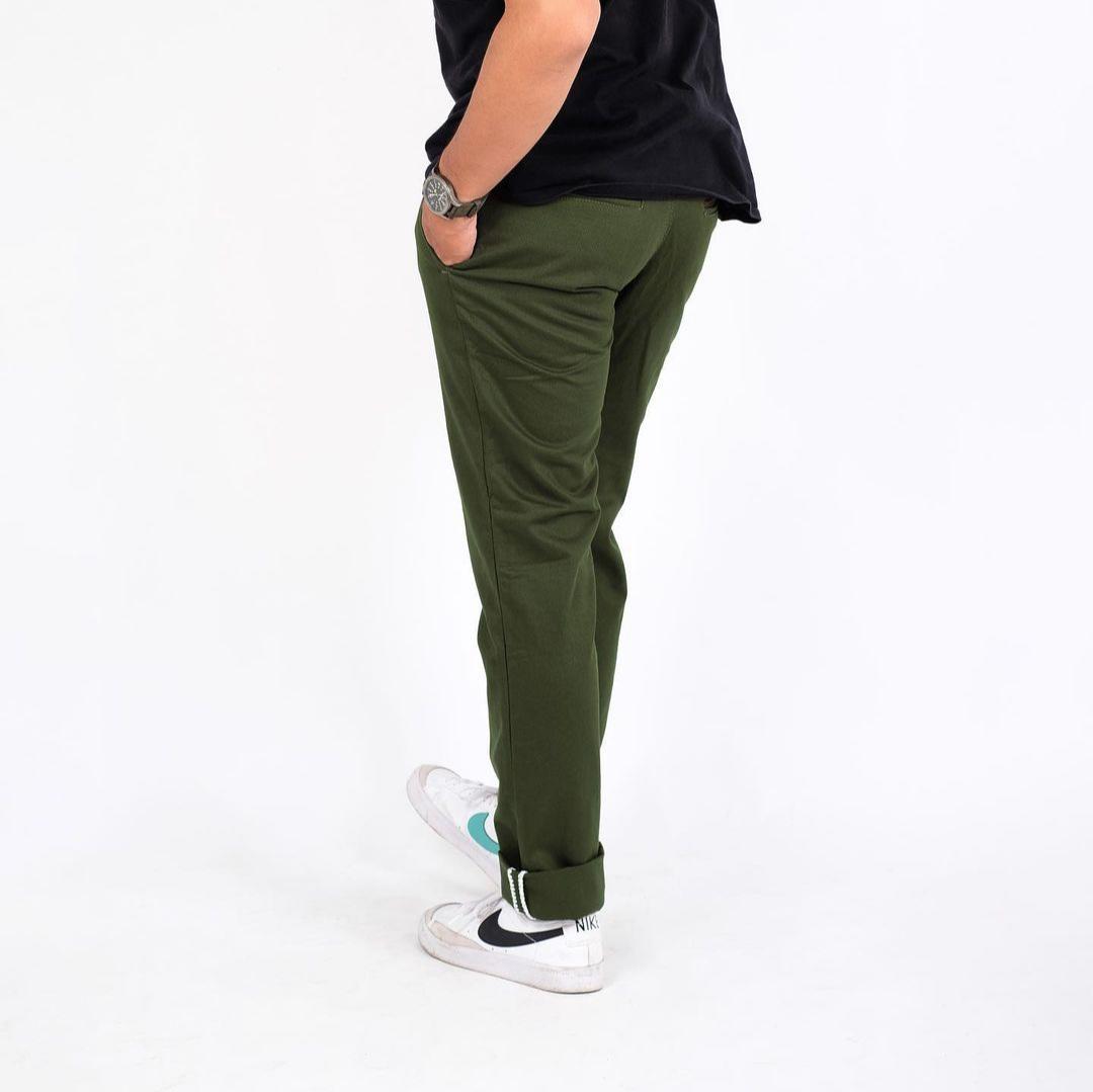Celana Panjang Chino Ankle Pants Premium Bahan Tebal Kualitas Distro Pria Katun Hitam Formal Casual Slimfit