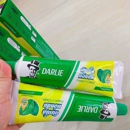 (Combo2) Kem đánh trắng răng Darlie ông già TháiLan bạc hà kemđá n dan 0
