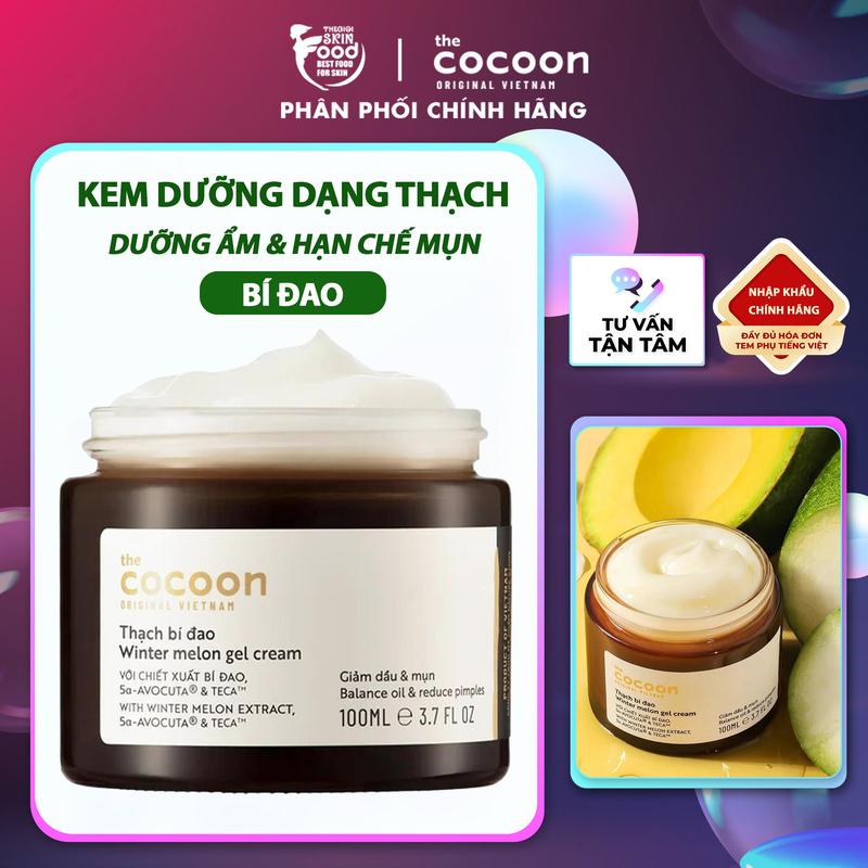 Kem Dưỡng Ẩm Dạng Thạch Hỗ Trợ Hạn Chế Mụn Từ Bí Đao Cocoon Winter Melon Gel Cream Skincare Chăm Sóc Da