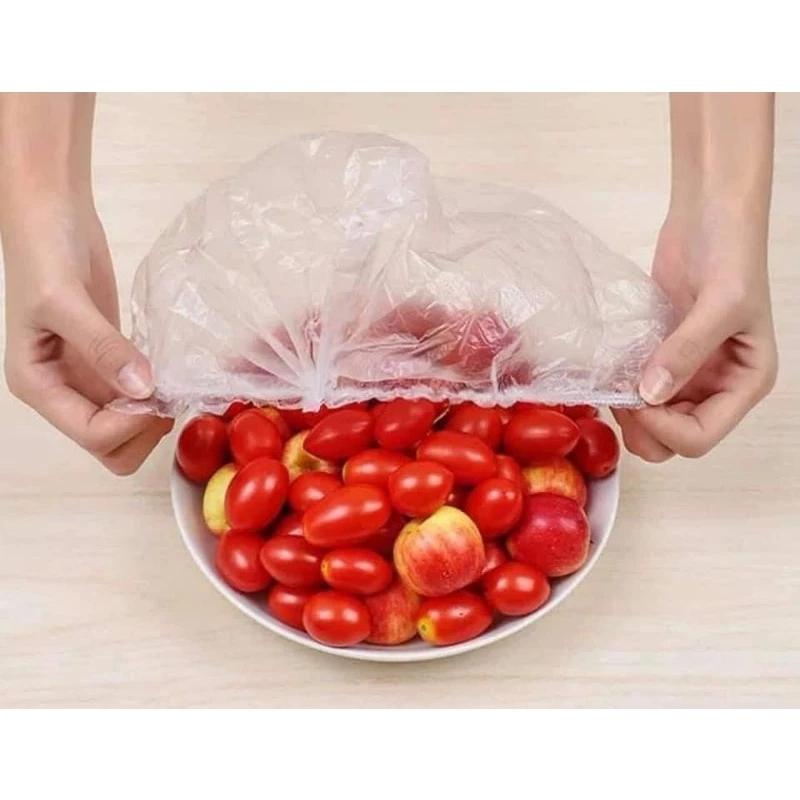 COMBO 5 Set 100 Màng Bọc Thực Phẩm Túi Gấu Màng Bọc Thực Phẩm Pe Có Chun Bọc Đồ Ăn Co Giãn Tái Sử Dụng 1