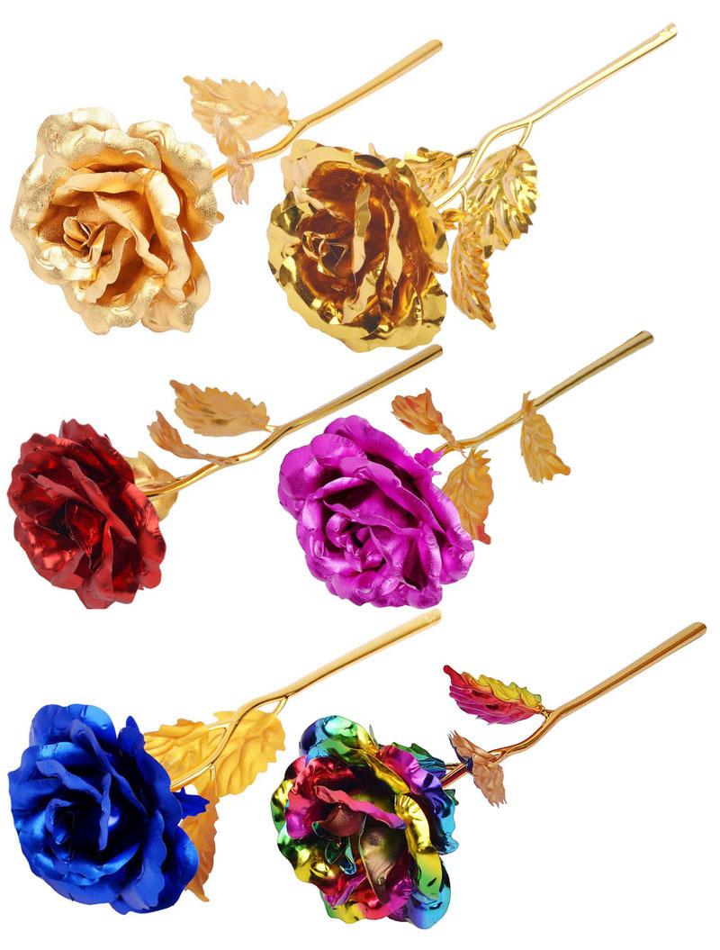 Product Introduction of gold dipped roses Mother's Day Present Small Gift Gold-Foil Roses Valentine's Day Gift Flower Artificial/Fake Flower Dried Flower Factory Wholesale 6